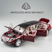 takara tomy 124 model car boy sound light toy car gift collection with acousto optic return force mercedes benz maybach s600
