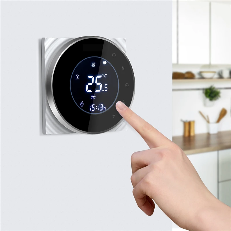 BHT-6000-GCLW Water/Gas Boiler Thermostat Backlight WIFI 3A Weekly Programmable LCD Touch Screen Works with Alexa Google home |