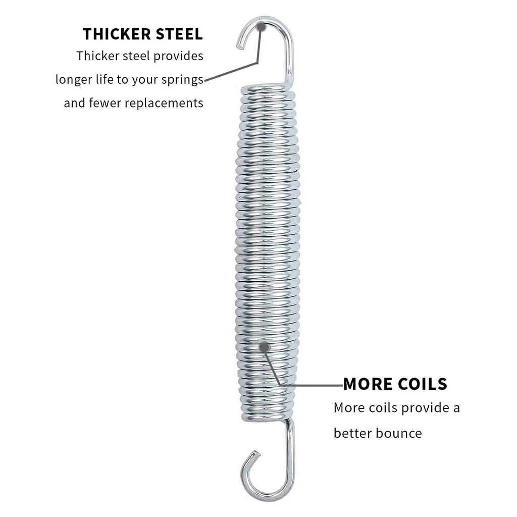 

12 шт., стальные пружины для батута, 5,5 дюйма, 14 см