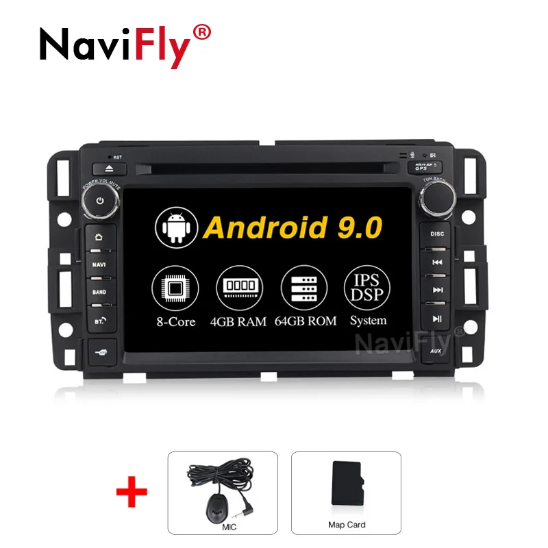 " ips DSP Android 9,0 8 ядерный Автомобильный gps навигация для GMC Yukon Sierra Tahoe Acadia Suburban Chevrolet Enclave Автомобильный dvd Радио gmc - Цвет: 8Core 4G 64G 7inch