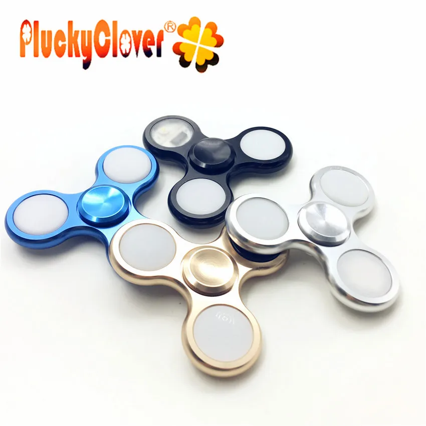 1 шт. светодиодный креативный Блестящий металлический Спиннер с графическими