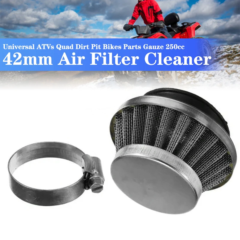 

42mm Air Filter Cleaner Universal ATVs Quad Dirt Pit Bikes Parts Gauze 250cc