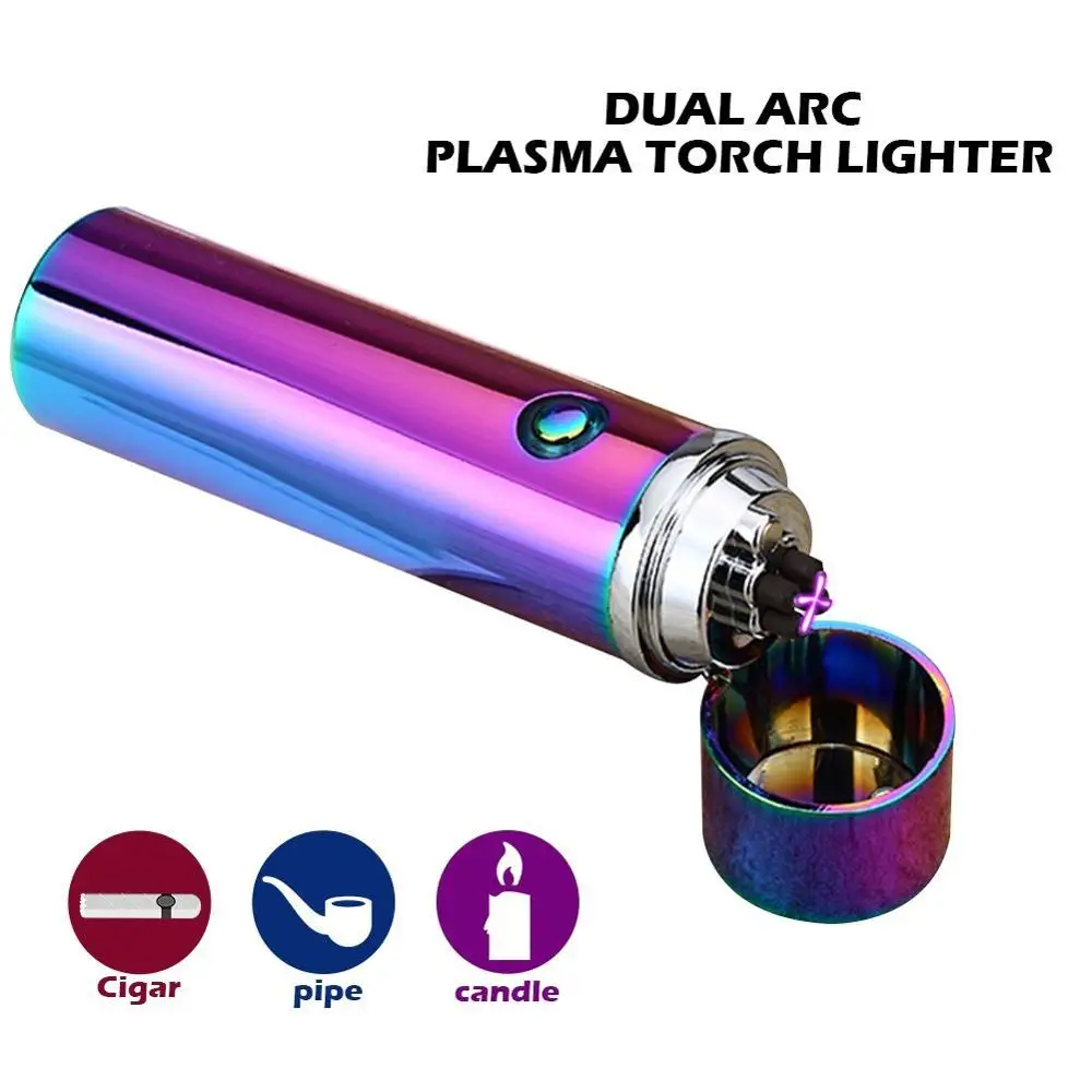 Импульсная двойная дуговая сигарета Электронная зажигалка перезаряжаемая