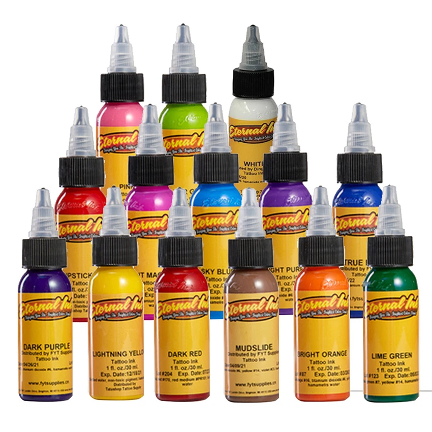 

14Pcs/Lot Microblading Tattoo Ink Set Permanent Permanent Makeup Pigment 30ml Ink for Body Tattoo Painting Tattoo & Body Art Ink