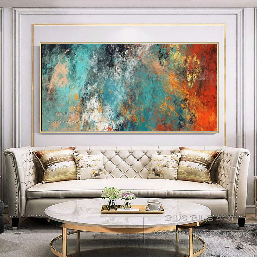New Arrivals Hand-painted Gorgeous Abstract Oil Painting on Canvas Modern for Bedroom Decoration | Дом и сад