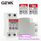 GEYA GPS8 светодиодный дисплей 63 а Din-рейка 230 В регулируемое защитное реле напряжения с защитой от тока