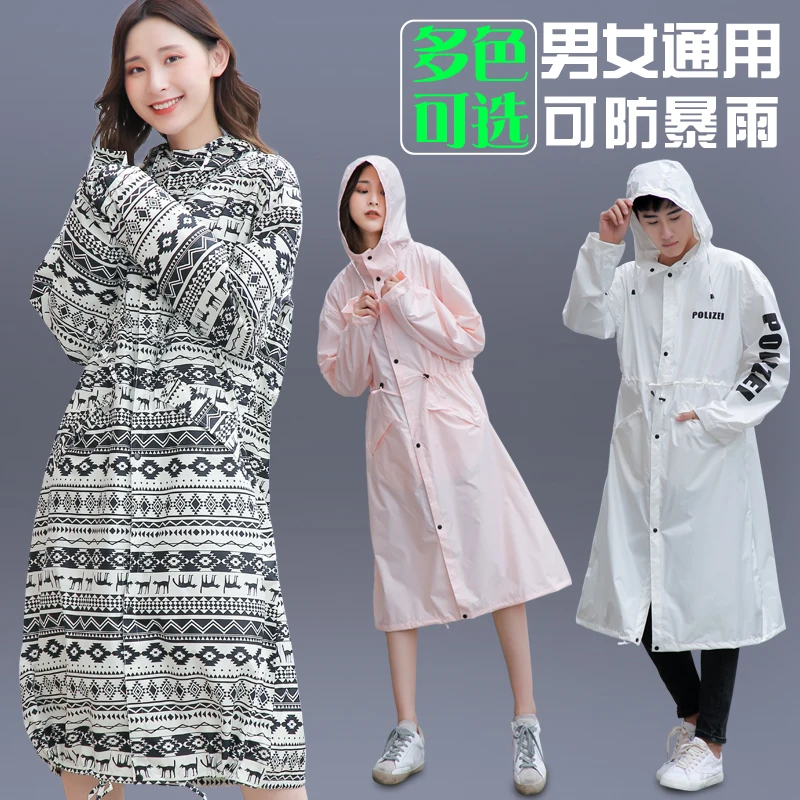 

Long Women Adult Raincoat Lightweight Travel Raincoat Waterproof Outdoor Impermeabile Pioggia Women Stylish Rain Gear MM60YY