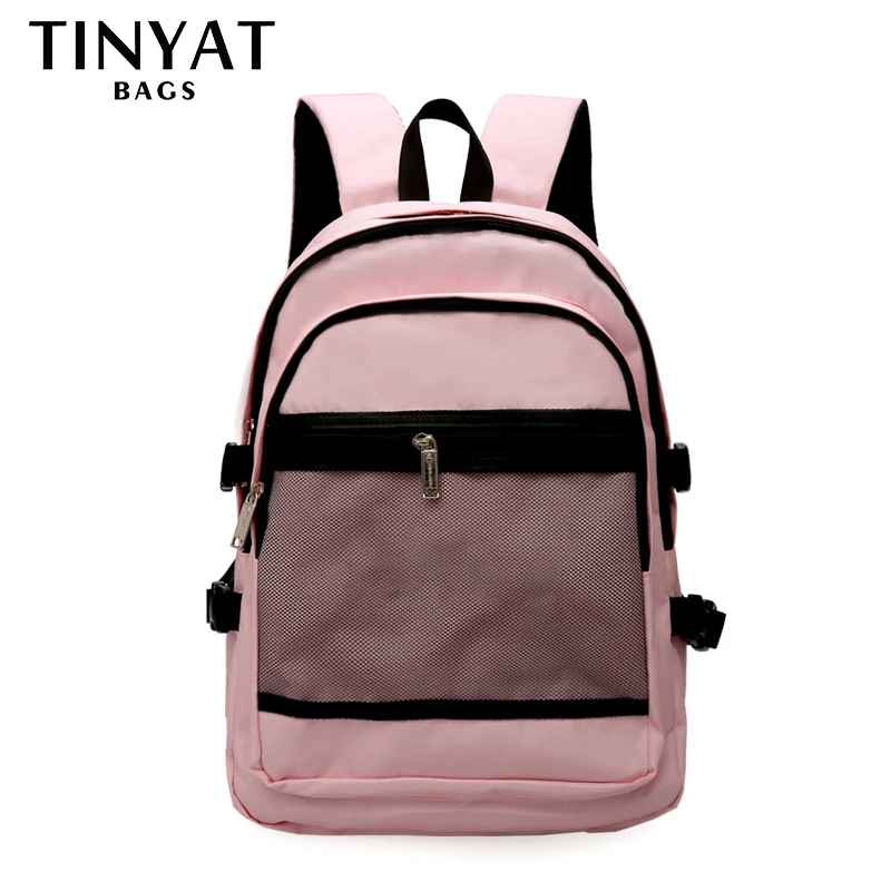 

TINYAT мужской женский рюкзак большой рюкзак для молодых модных рюкзаков 15 дюймов Рюкзак для ноутбука колледжа искусственный 7 карманов