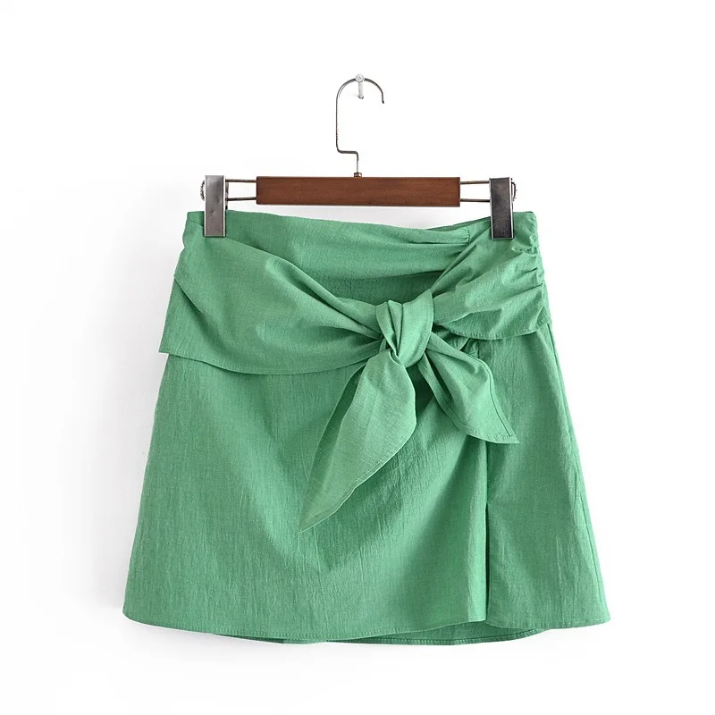 

Skirts Womens Skirt Same Style European and American Women's Clothing Spring and Summer New Fresh Girl Bow Decorative Mini Skirt