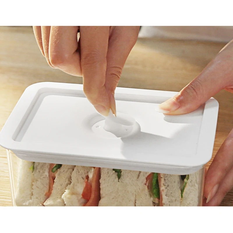 

T8NA Fruit Food Storage Container Plastic Fridge Produce Saver Kitchen Refrigerator Organizer Keeper with Lid and Drain Tray