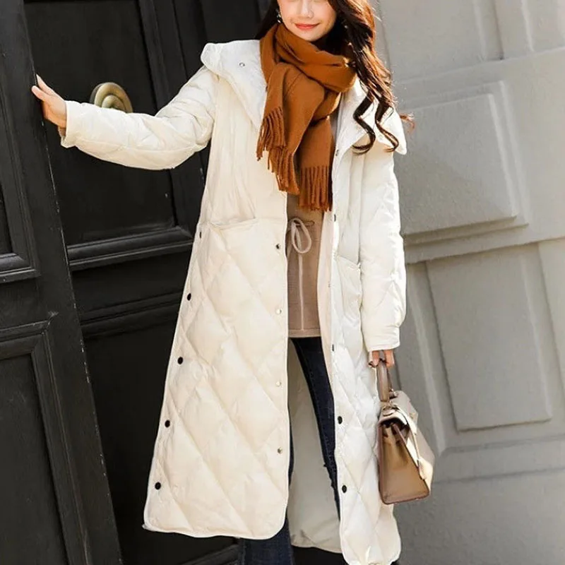

Winter Coat Women Casual Solid Long Parkas Long Sleeve Warm Pocket Coat Female Turn Down Collar Office Jacket Outerwear Holiday