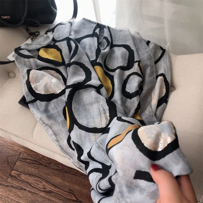 Женская шаль из вискозы с люрексом шарф серебряным камнем блестящий