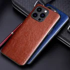 Роскошный чехол из искусственной кожи для iPhone 13 12 11 Pro XS Max Mini XR X 7 8 6 6S Plus, чехол с деловым однотонным дизайном, чехол для телефона