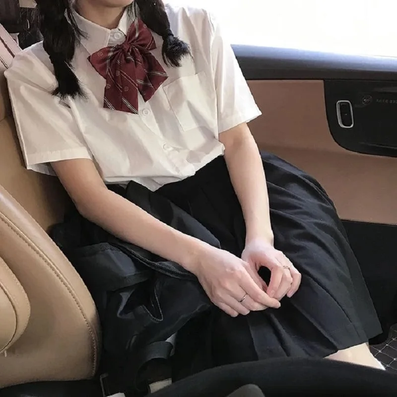

New Women School Uniforms Sexy Collage Student Sailor Party Cosplay Costume Japanese Short Sleeve JK Suit Girls Pleated Skirt