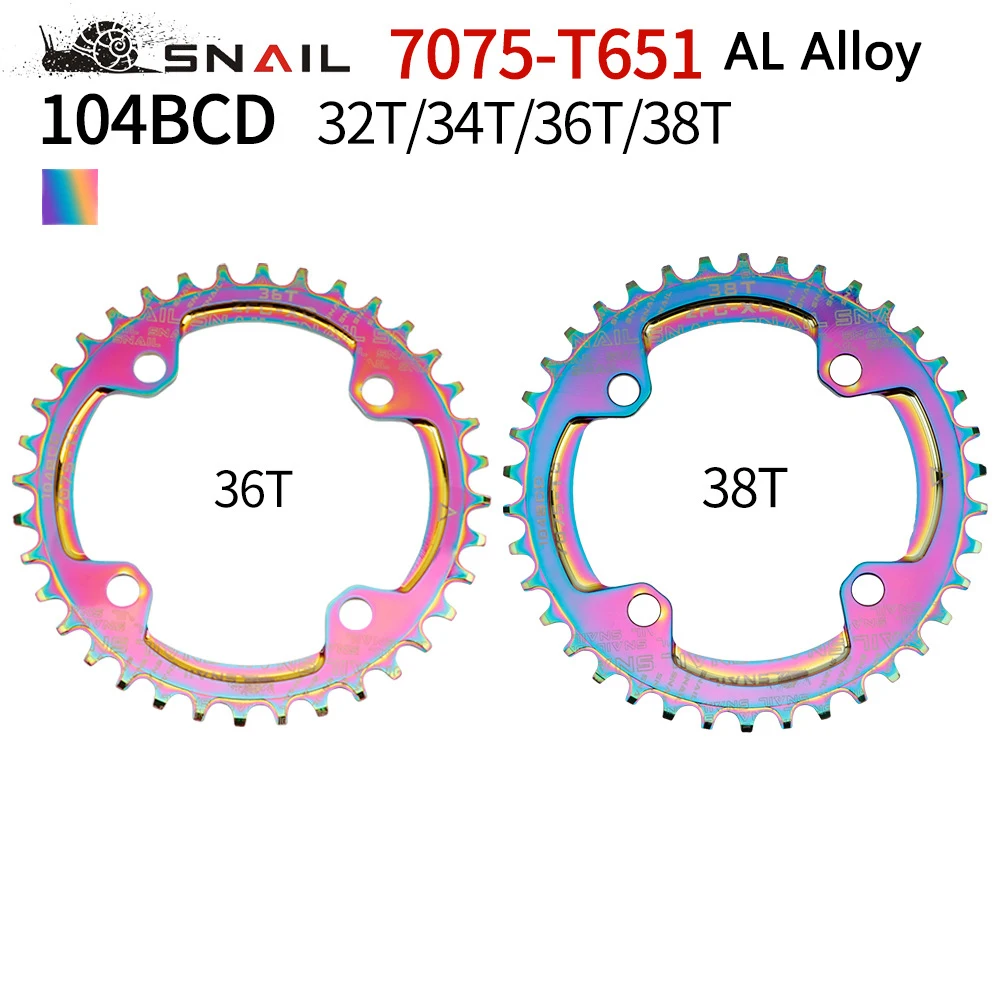 SNAIL узкая широкая пластина 104BCD горный велосипед фотопластина 32T 34T 36T 38T зубная