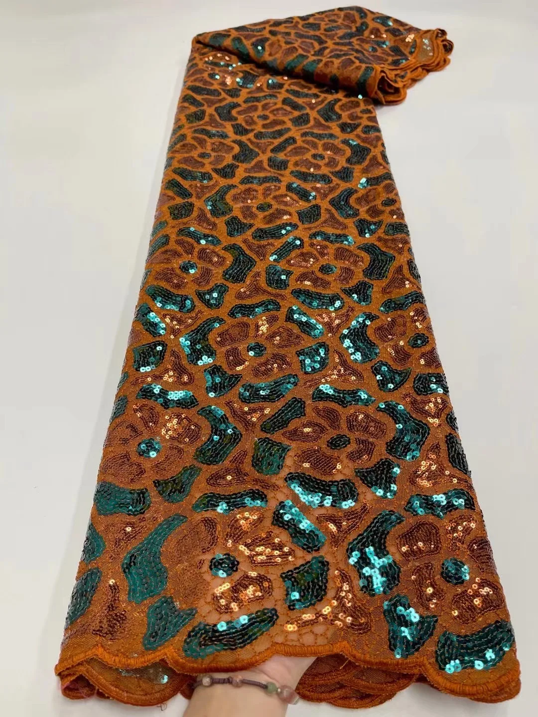 

(5yards/pc) high quality wine color African sequins French net lace fabric with very beautiful embroidery for party dress FJY394