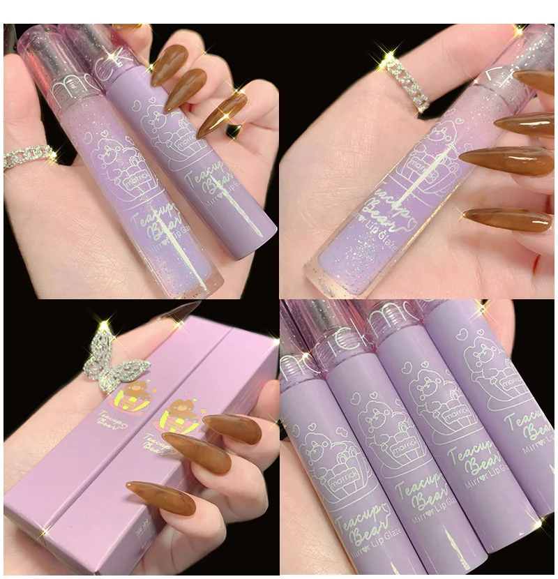 

6 Color Liquid Lipstick Waterproof Mirror Lip Oil Glaze Glass Long Lasting Moisturizing Lip Gloss Lip Makeup