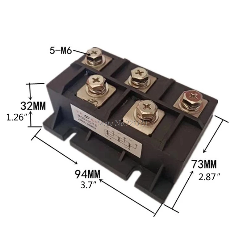 Серия однофазных мостовых модулей MDQ200A 200A Amp 1600 в 1 фазный диодный выпрямитель