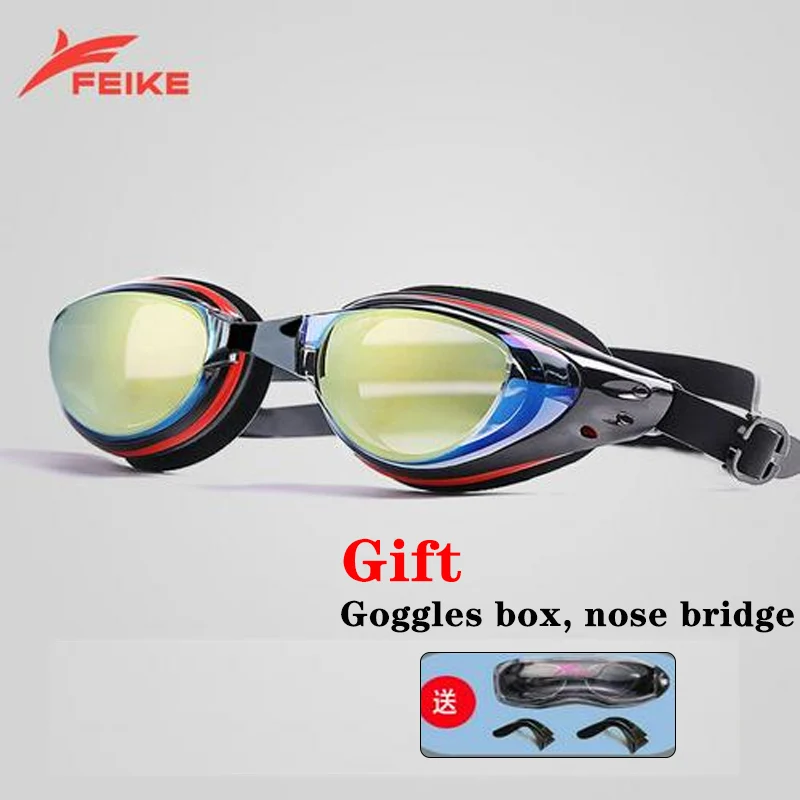 

Профессиональные плавательные очки ming, водонепроницаемые противотуманные очки HD для плавания, унисекс, большая оправа, очки для дайвинга, о...