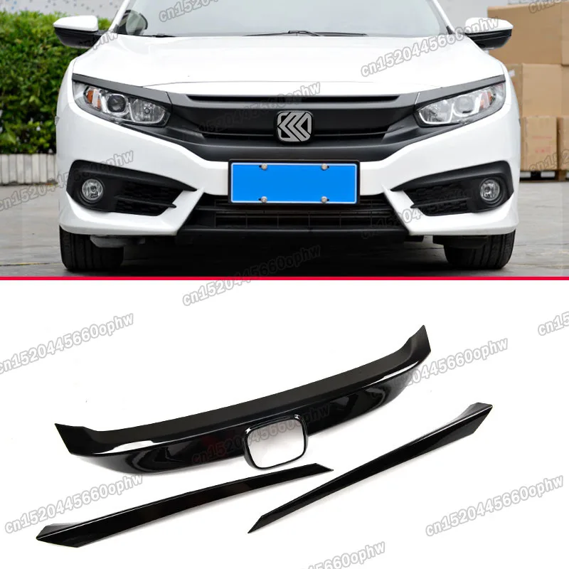 Автомобильная передняя решетка из углеродного волокна Тип r для украшения Honda Civic