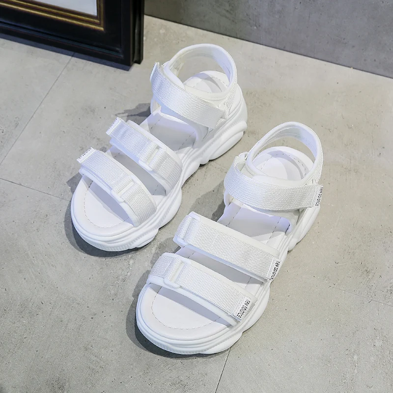 

Flat Platform Sandals Women Wedge Heels Shoes Women Buckle Canvas Summer Zapatos Mujer Wedges Woman Sandal