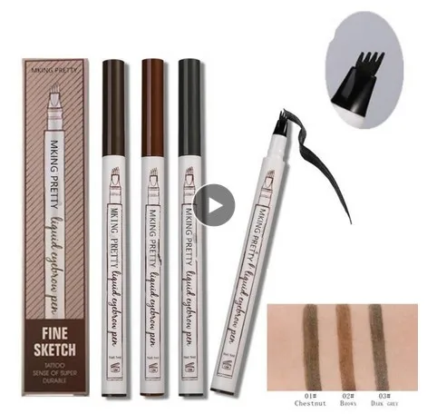 Карандаш для бровей с четырьмя головками удлинитель макияж Жидкая Сыворотка