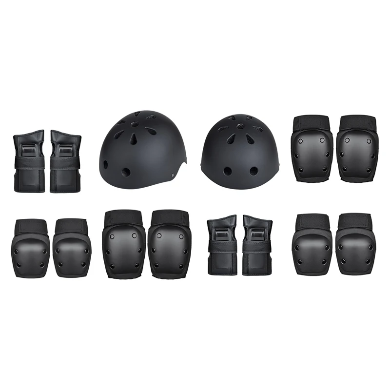 

Kids Adult Bike Helmet Sport Protective Gear Set Knee Elbow Wrist Pads for Roller Skating Skateboard Scooter Cycling