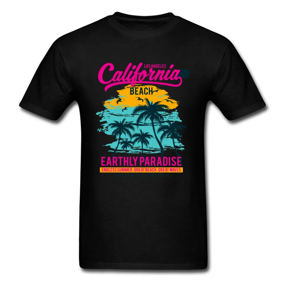 California Beach Paradise Футболка мужская футболка Топы дизайнерская обувь с круглым