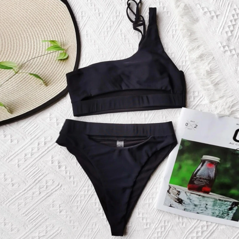 

Sexy Tummy Cut out Female Swimsuit High Waist Bikini Women Swimwear Two-pieces Bikini set Bather Bathing Suit Swim Lady