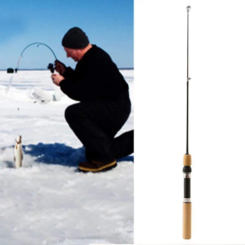 60CM Portable Pocket Winter Ice Fishing Fish Rod Mini Tackle Spinning Casting | Спорт и развлечения