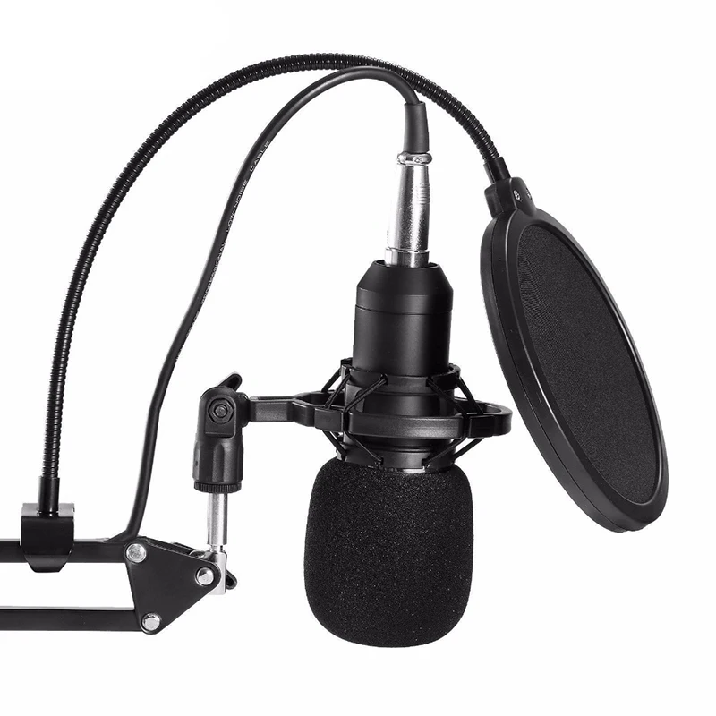 

New Hot Condenser Microphone Mic Kit with Stand Broadcasting Studio Recording Kit