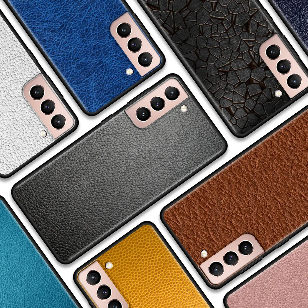 

Cellphone Case For Samsung S21 S20 FE Ultra S10 Lite S10e Cover Leather Pattern Funda for Galaxy S9 S8 S7 Plus Capa TPU Guscio