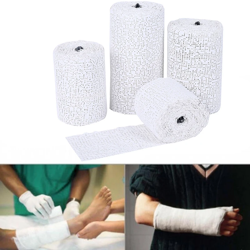 

1Roll Breathable Tasteless Emergency Muscle Bandage Medical Plaster Bandage, Used For Fracture Fixation Gauze Outdoor Emergency