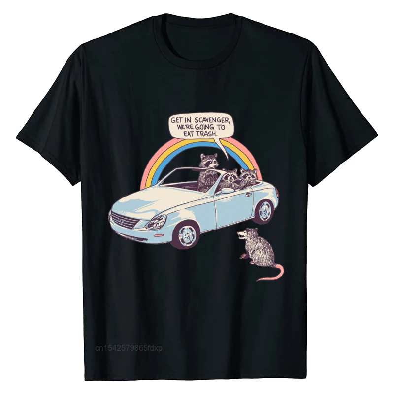 

Casual Tee Shirts Get In Scavenger Raccoons And Mouse TShirts Father Day Punk Manga Special T Shirt Faddish 3D Crew Neck