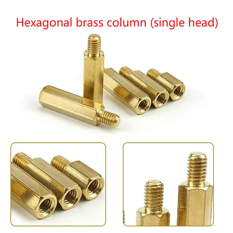 

Distanzbolzen Sechskant Abstandsbolzen mit Innen-Auengewinde Messing M3 M4 Hex