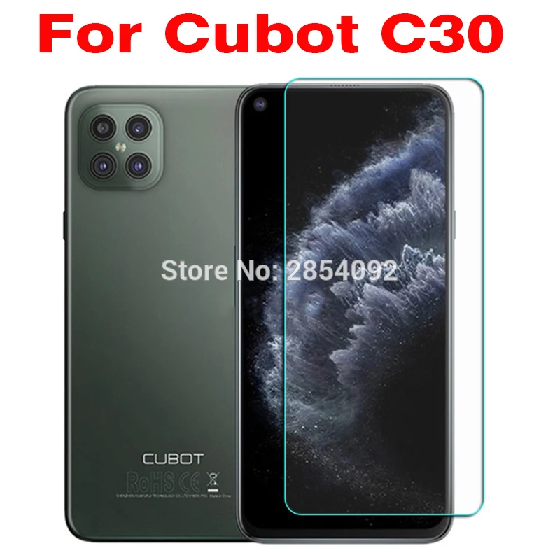 

Full Glue Tempered Glass On The For Cubot C30 6.4" Original 9H Front Shield Protective Film Screen Protector Protection