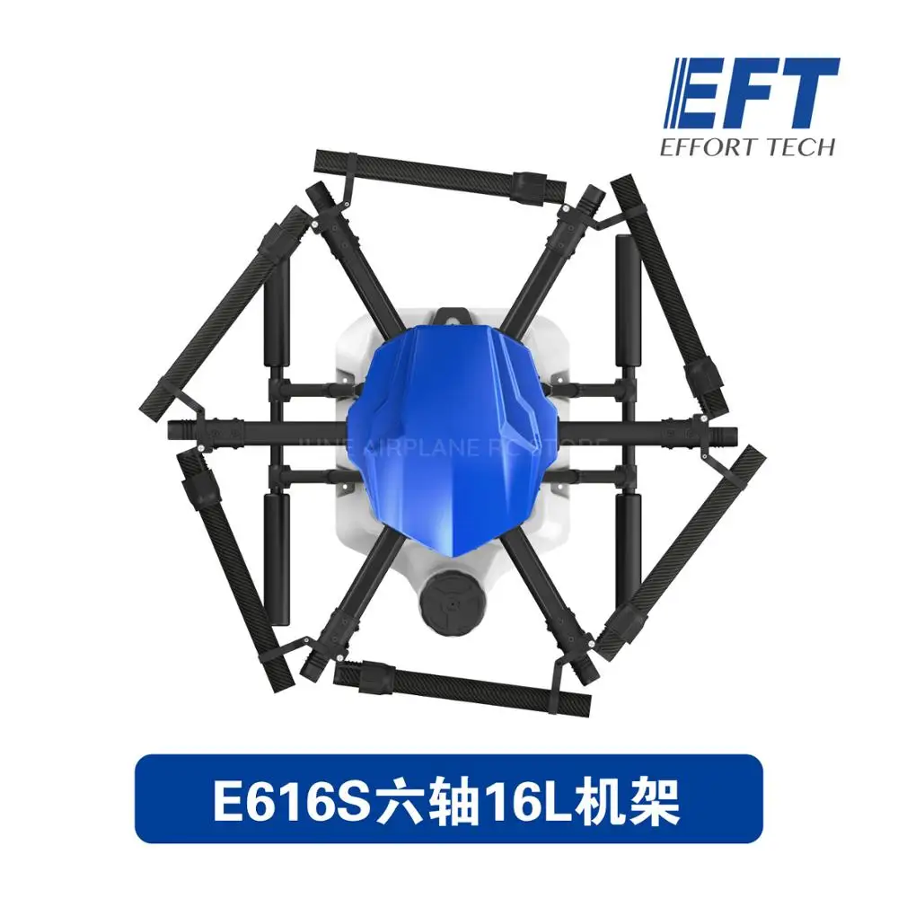 EFT E616S 1628 мм 16 кг колесная база летная Платформа водонепроницаемый сельскохозяйственный распылитель Дрон 16L