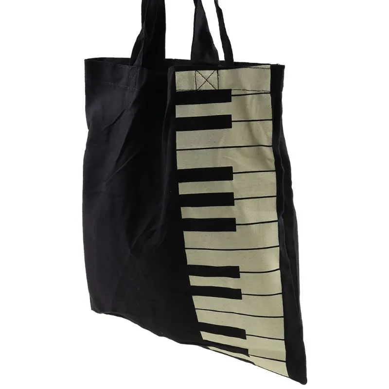 

Hot Fashion Black Piano Keys Music Handbag Tote Bag Shopping Bag Handbag J60D