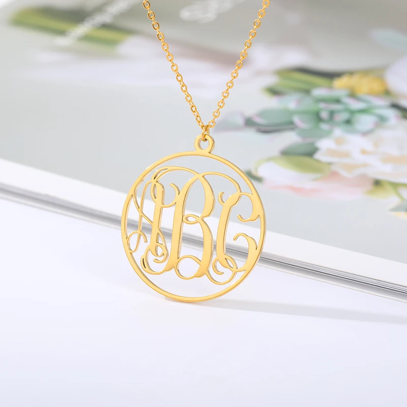 

Personalized Name Necklace Women Girls Stainless Steel Monogram Initials Necklaces on neck Pendants Boho Custom Jewelry Gifts