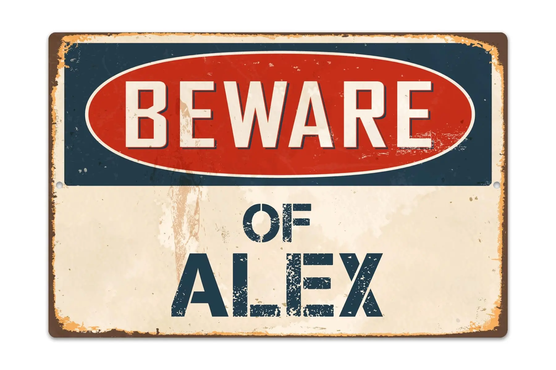 

Наклейка «пират» Остерегайтесь Алекса 8 дюймов x 12 дюймов винтажный Алюминиевый металлический знак Ретро VS615