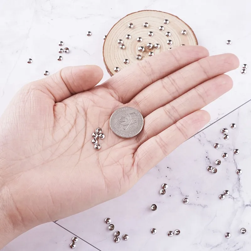 100 шт. круглые бусины из нержавеющей стали 304 4 мм 6 мм|bead caps|stainless steel beads capssteel |