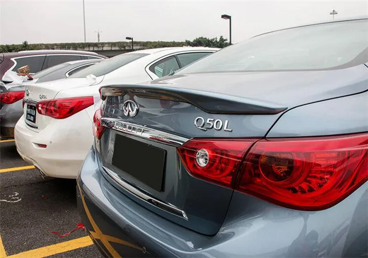 Спойлер для Infiniti Q50 Q50S АБС-пластик заднее крыло автомобиля Праймер цветной задний