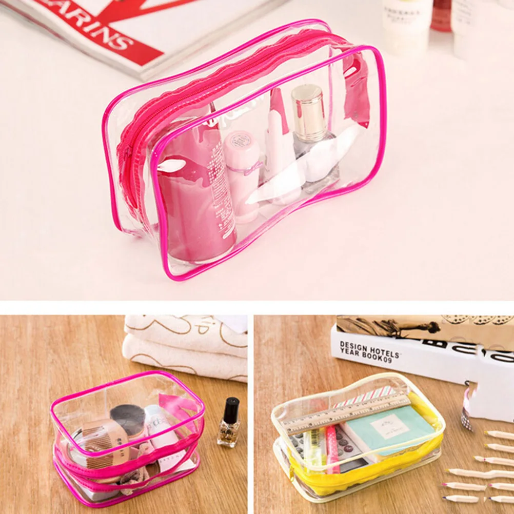 

Transparent Cosmetic Bag PVC Women Clear Makeup Bags Beauty Case Travel Make Up Organizer Storage Bath Toiletry Wash Bag 3 Sizes