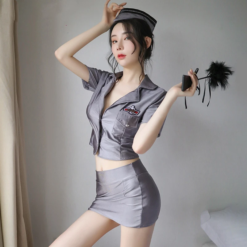

Hot Sexy Role Play Air Hostess Costume Erotic Lingerie Costumes Nightclub Party Cosplay Sexy Flight Attendant Uniform Set
