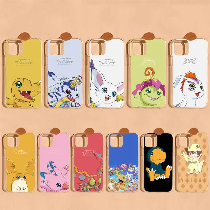 

Japanese Anime Digimon Cute monster Phone Case for iPhone 8 7 6S Plus X 5S SE 2020 XR 11 12 mini pro XS MAX