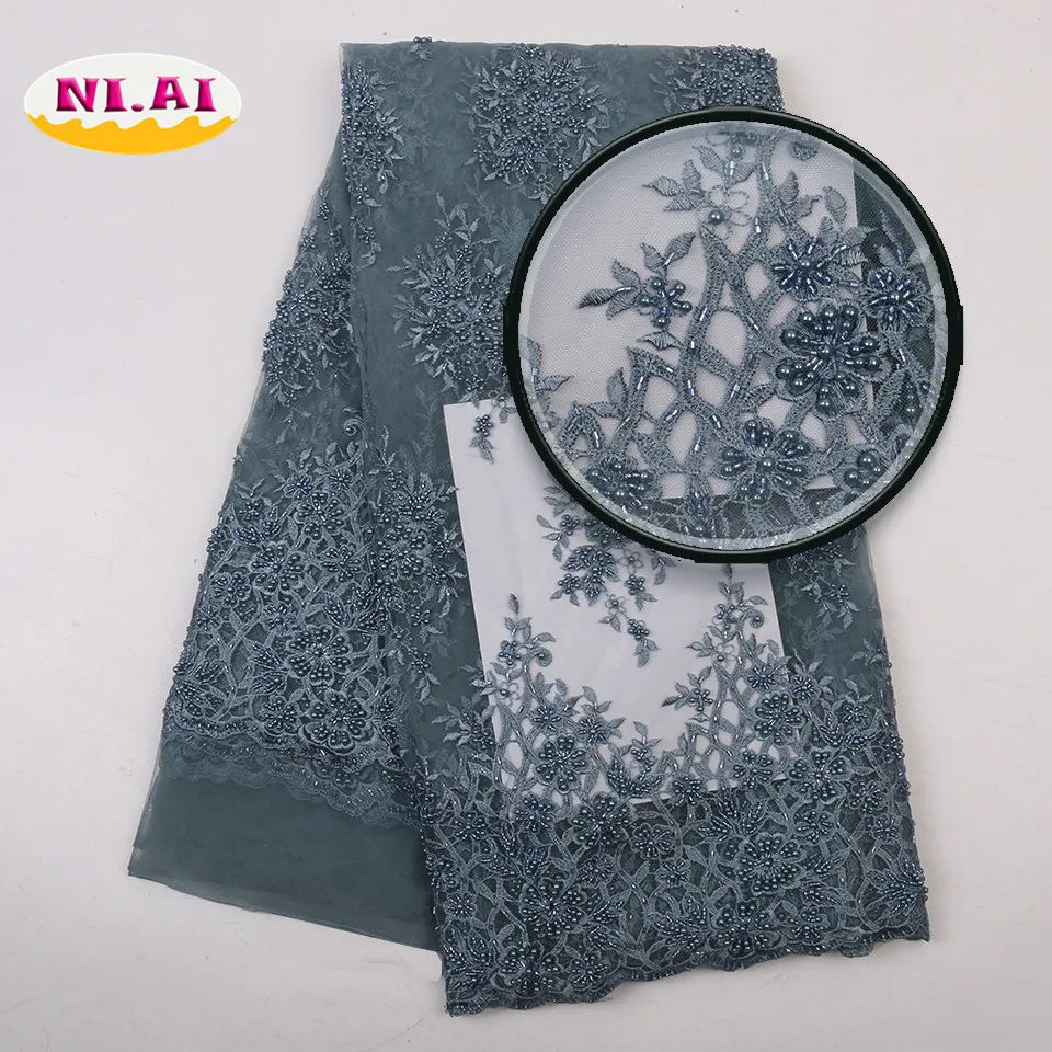 Роскошные кружевные ткани 3D сетчатая ткань ручной работы тюлевое кружево с