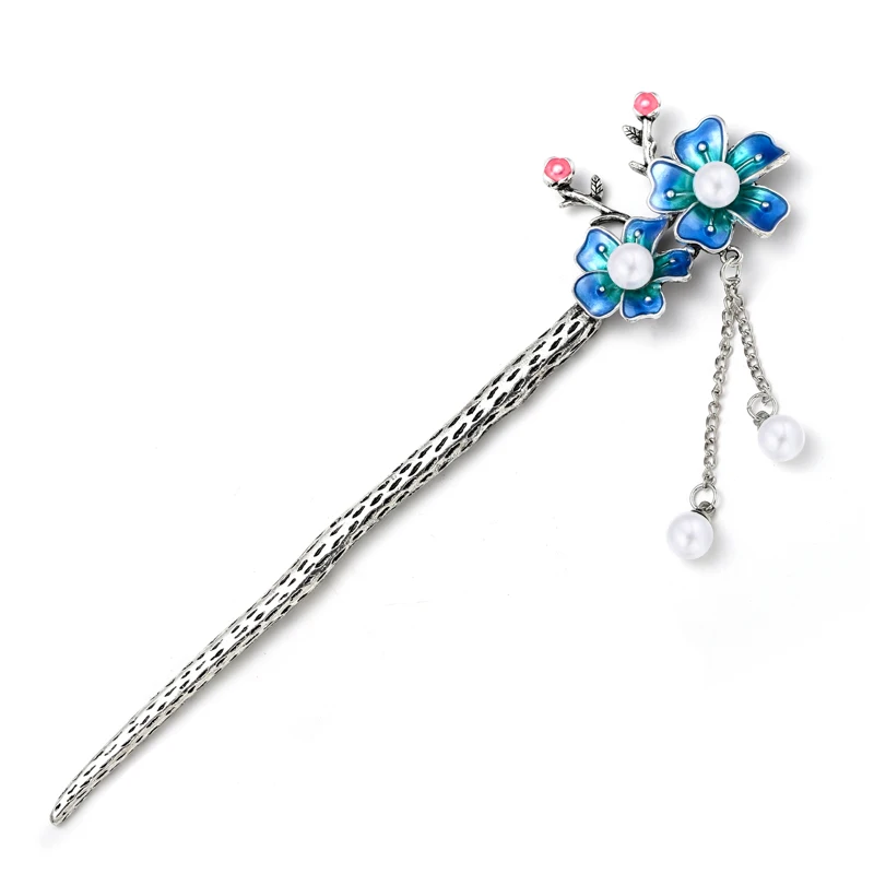 Заколки для волос Morkopela гинкго с эмалью свадебные шпильки свадебной прически