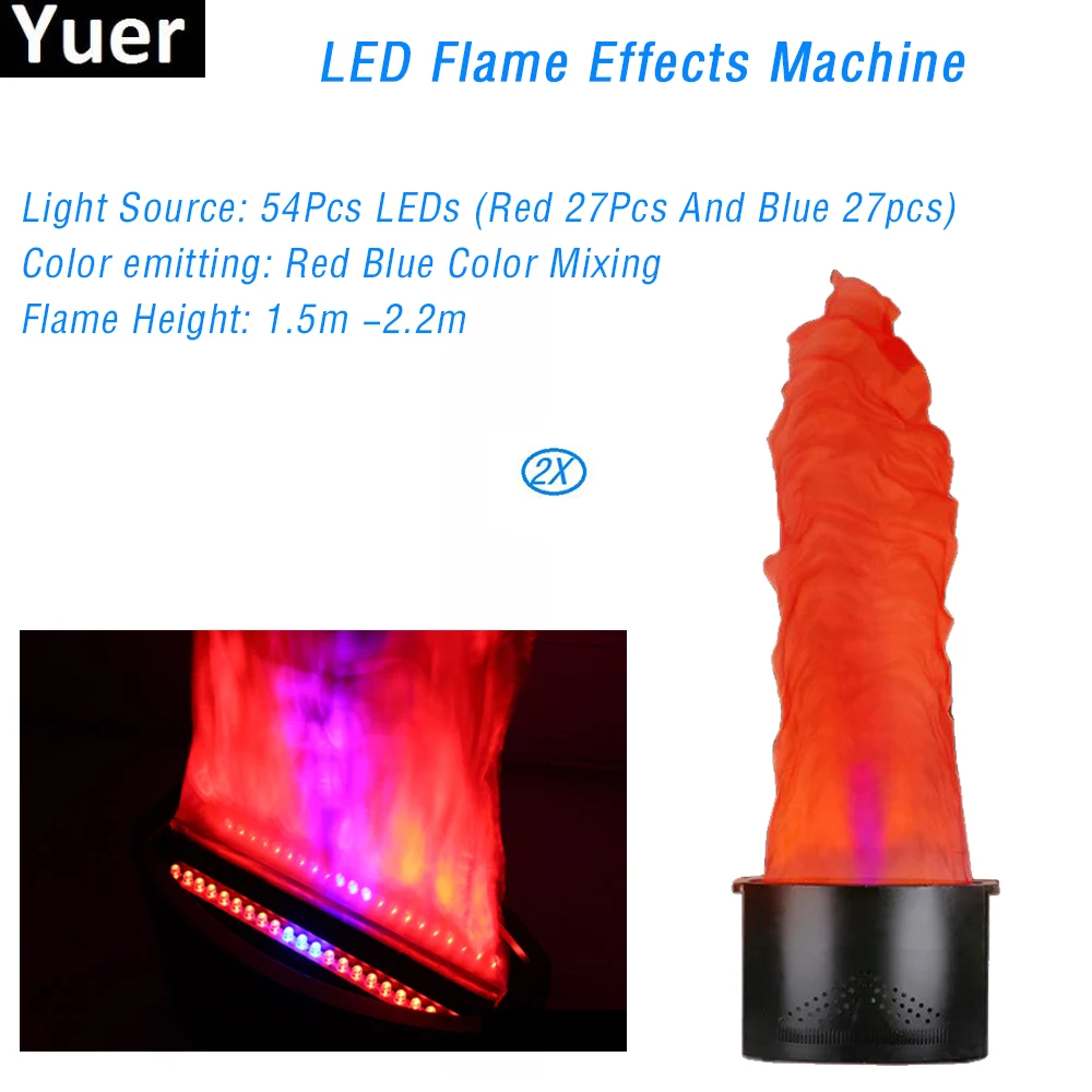 2 шт./лот красный поддельный огонь пламя освещение RGB Светодиодная лампа метра