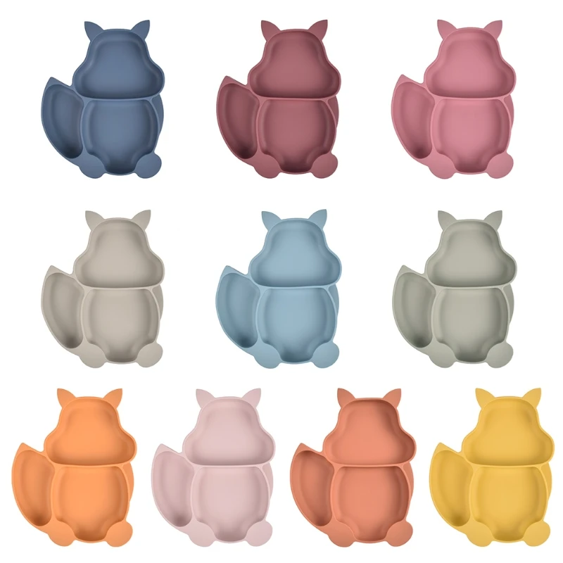 

Silicone Baby Divided Sucker Bowl Infant Learning Feeding Dishes Dinner Plate 40JC