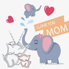 Цепочка женская, из розового золота 925 пробы, со слоном, 2020